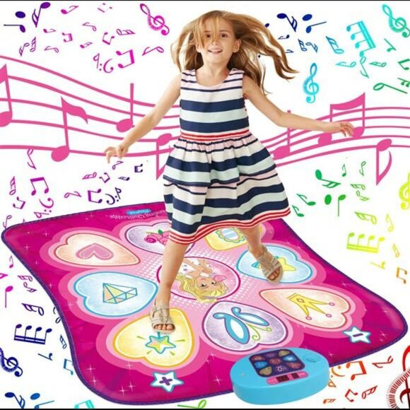 Dance Mat - Dance Mixer Rhythm Step Play Mat - Dance Game Toy Gift for Kids Girl